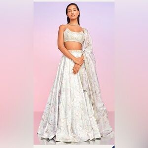 Lashkaraa Elegant Floral Lehenga Choli dusty lilac